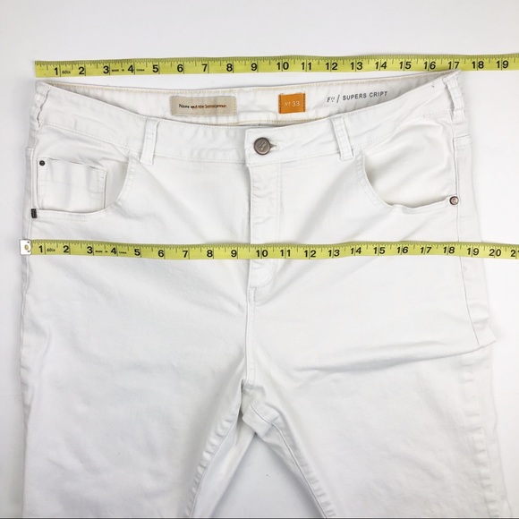 - Anthropologie Pilcro and the Letterpress Superscript High Rise White Cro… - Picture 14 of 14